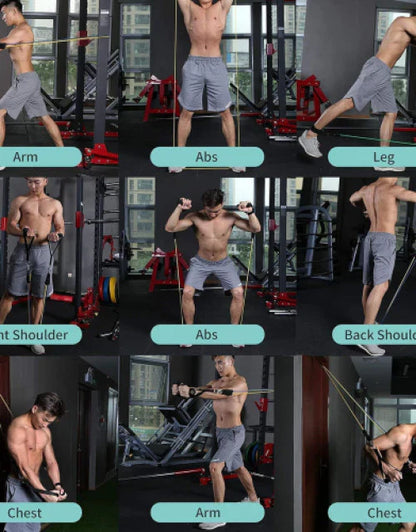 11 Pieces Gym Power Resistance Bands Set for Workout